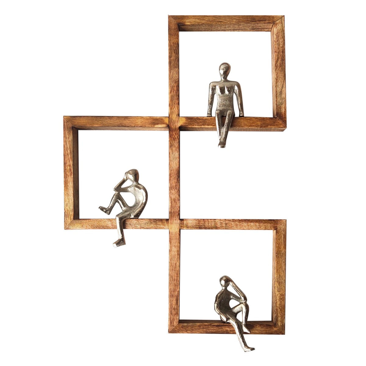 Conj. de 2 - Figuras decorativas de pared - 36,5x6x55 cm