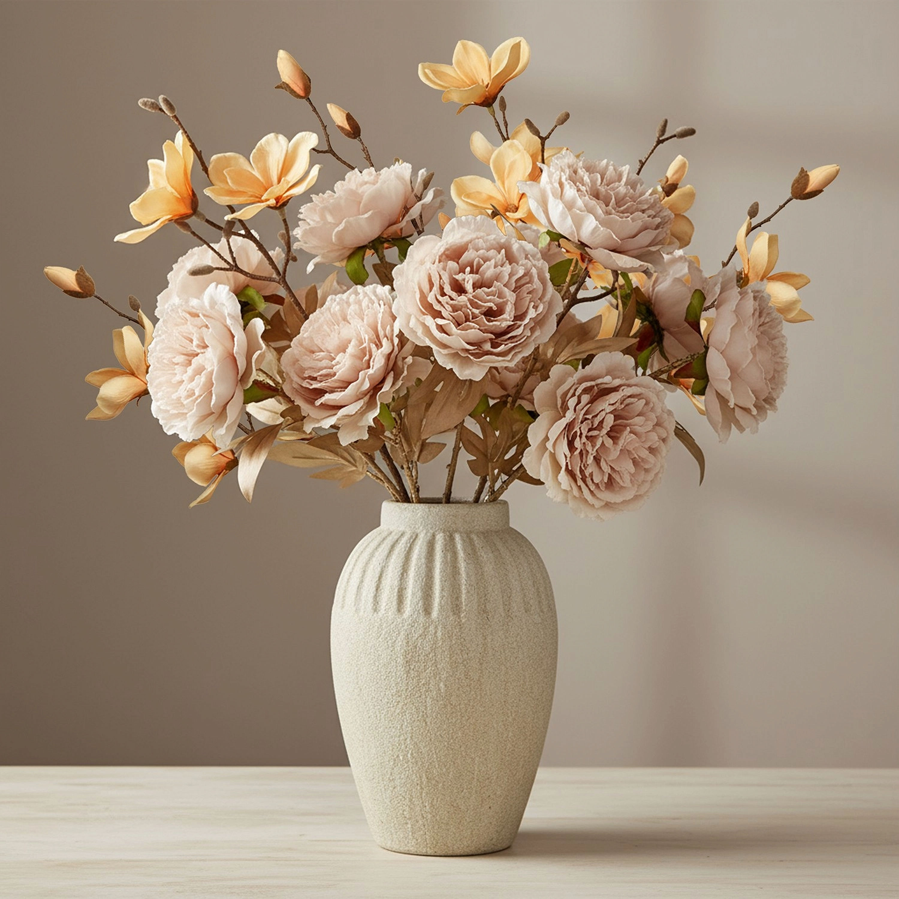Off-White Ceramic Decorative Vase