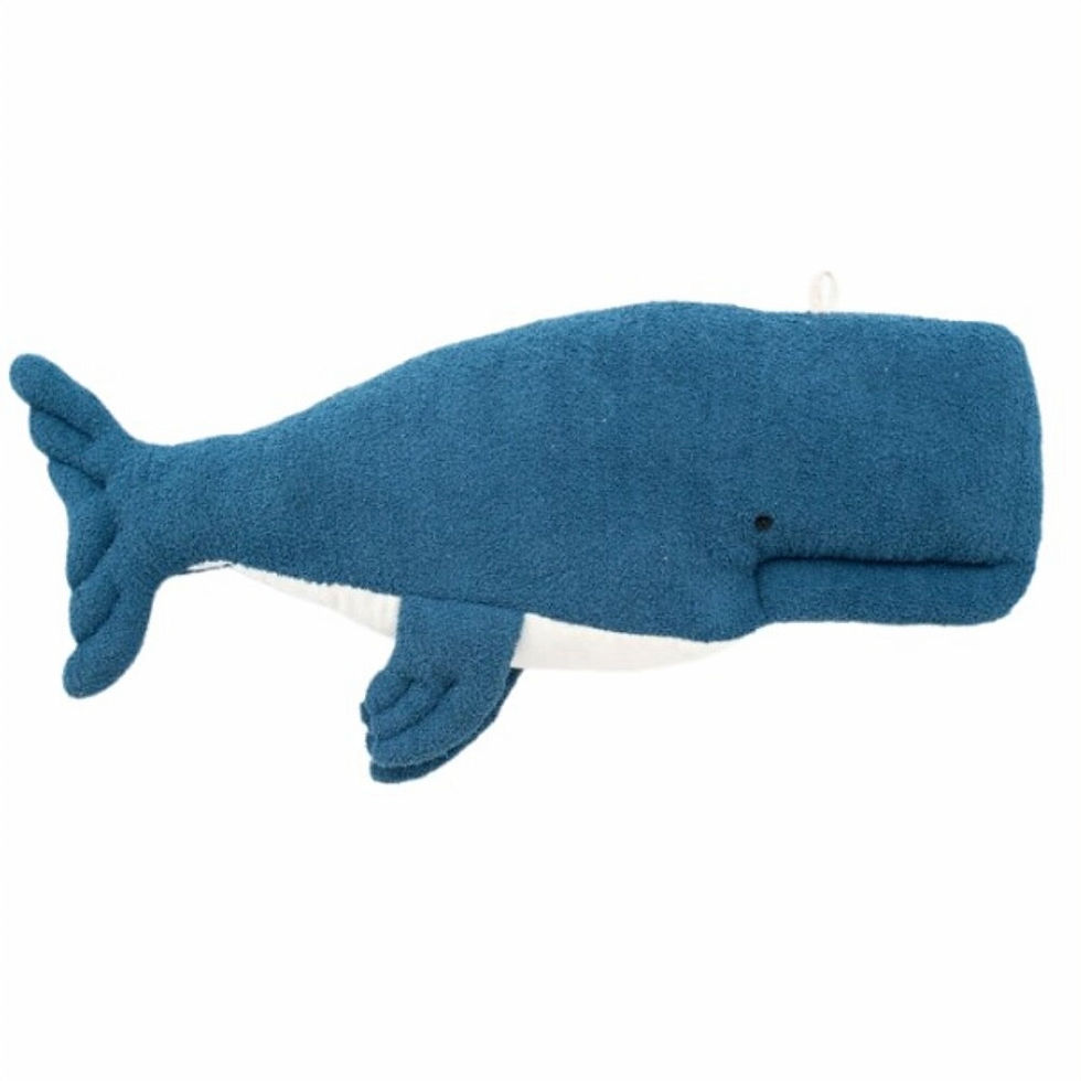 Thumbnail: Set of 2 Wall Plush - Beige & Dark Blue Belugas