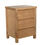 Miniatura: Mesita de Noche de Madera Natural - 3 cajones