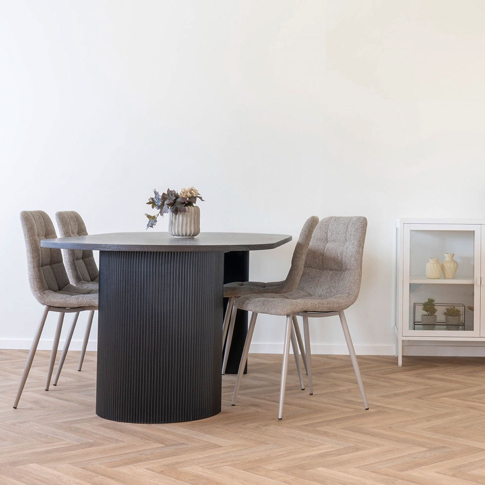 Miniatura: Mesa de Comedor Boavista - Marrón oscuro - 100x210x75 cm