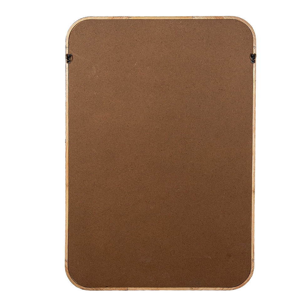 Miniatura: Espejo de Pared Madera Natural & Negro - 60 x 89 cm