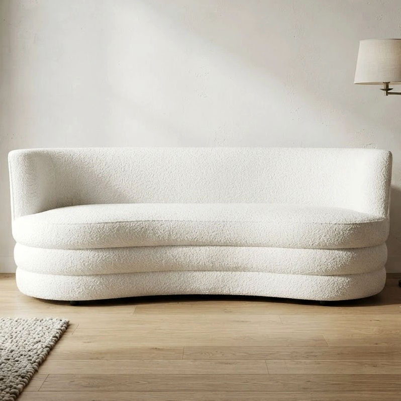 White Bouclé Sofa