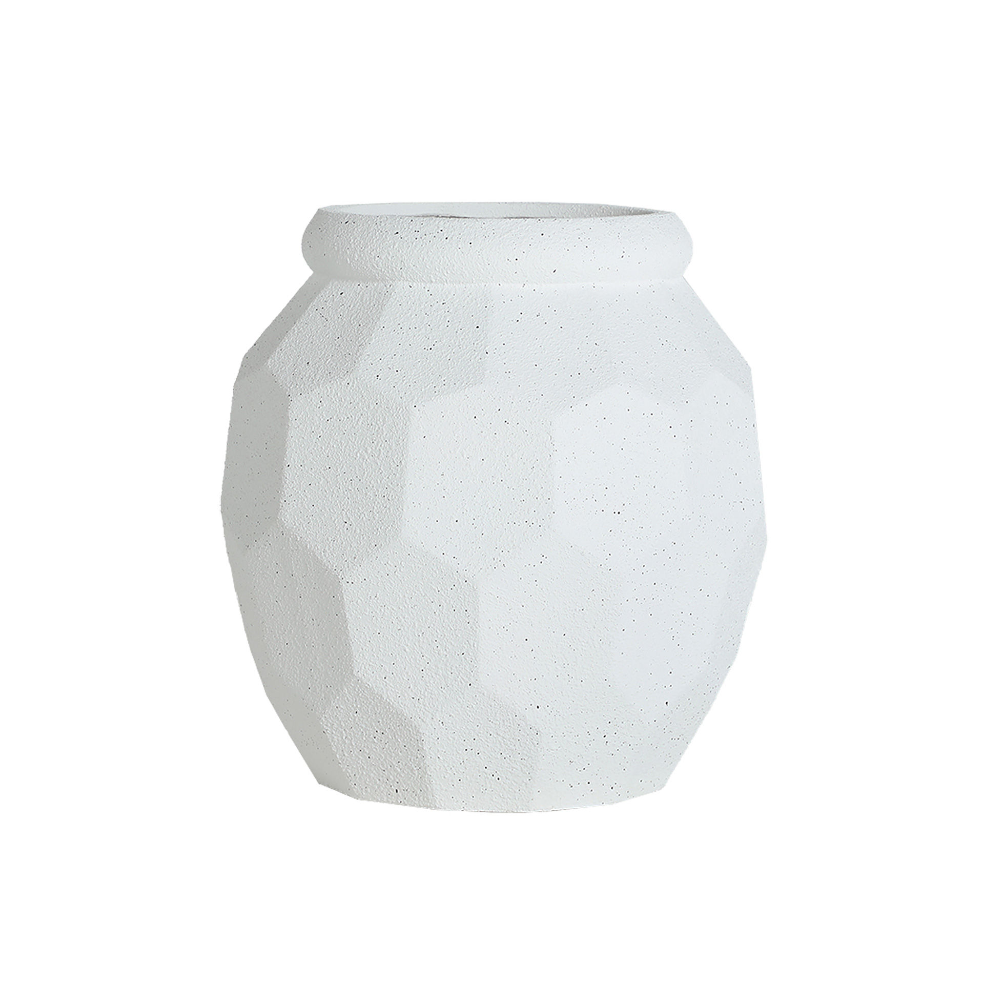 Vaso Elmur - Polirresina Branco - Ø45×45 cm