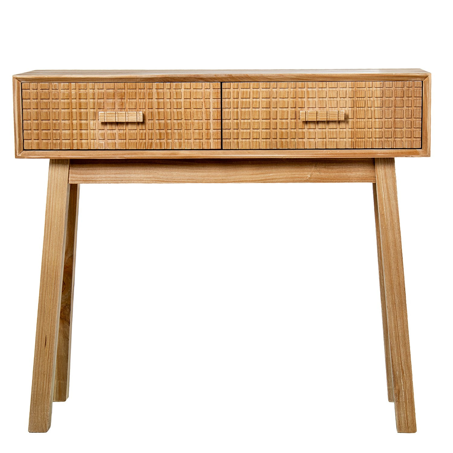 Wood Console w/ Textured Front