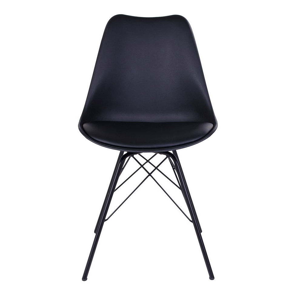Miniatura: Set de 2 - Sillas de comedor Oslo - Negro