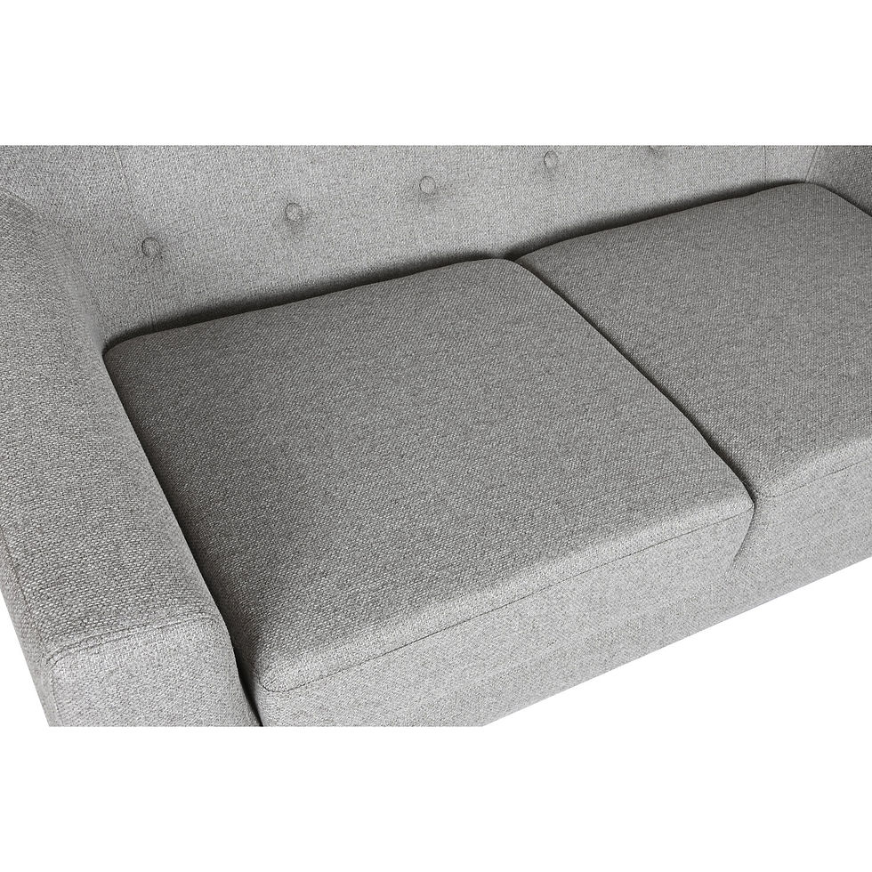 Thumbnail: Two-Seater Polyester Sofa with Rubberwood Frame - Taupe 146x84x82 cm