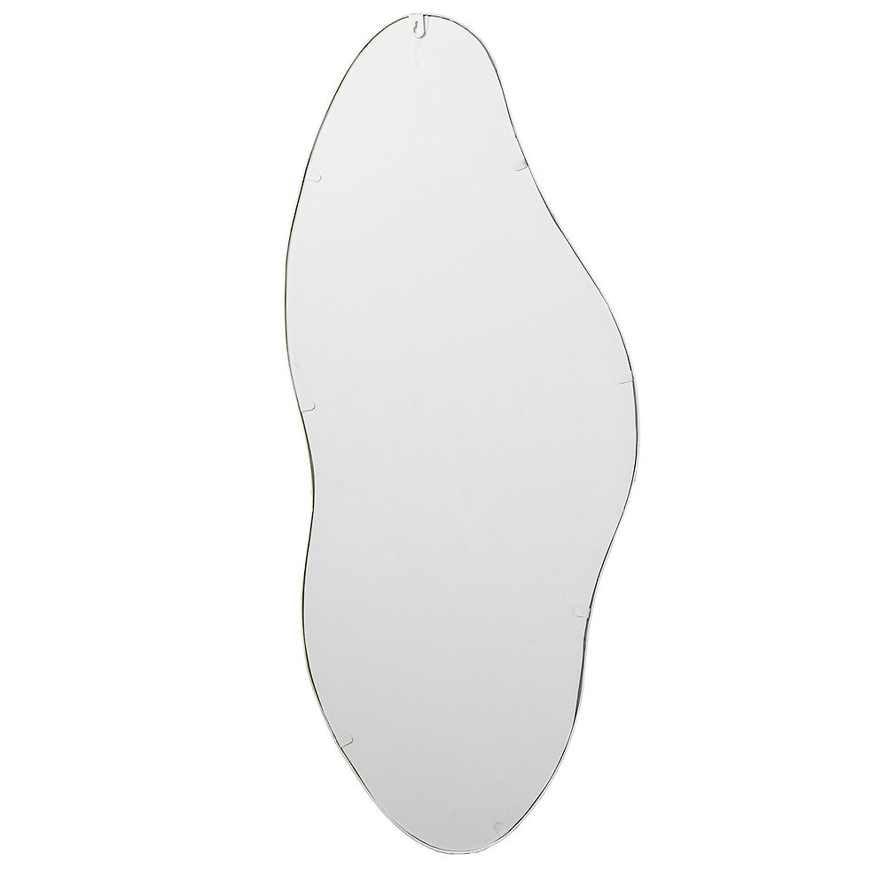 Thumbnail: Luna White Metal Mirror - 44x109.5 cm