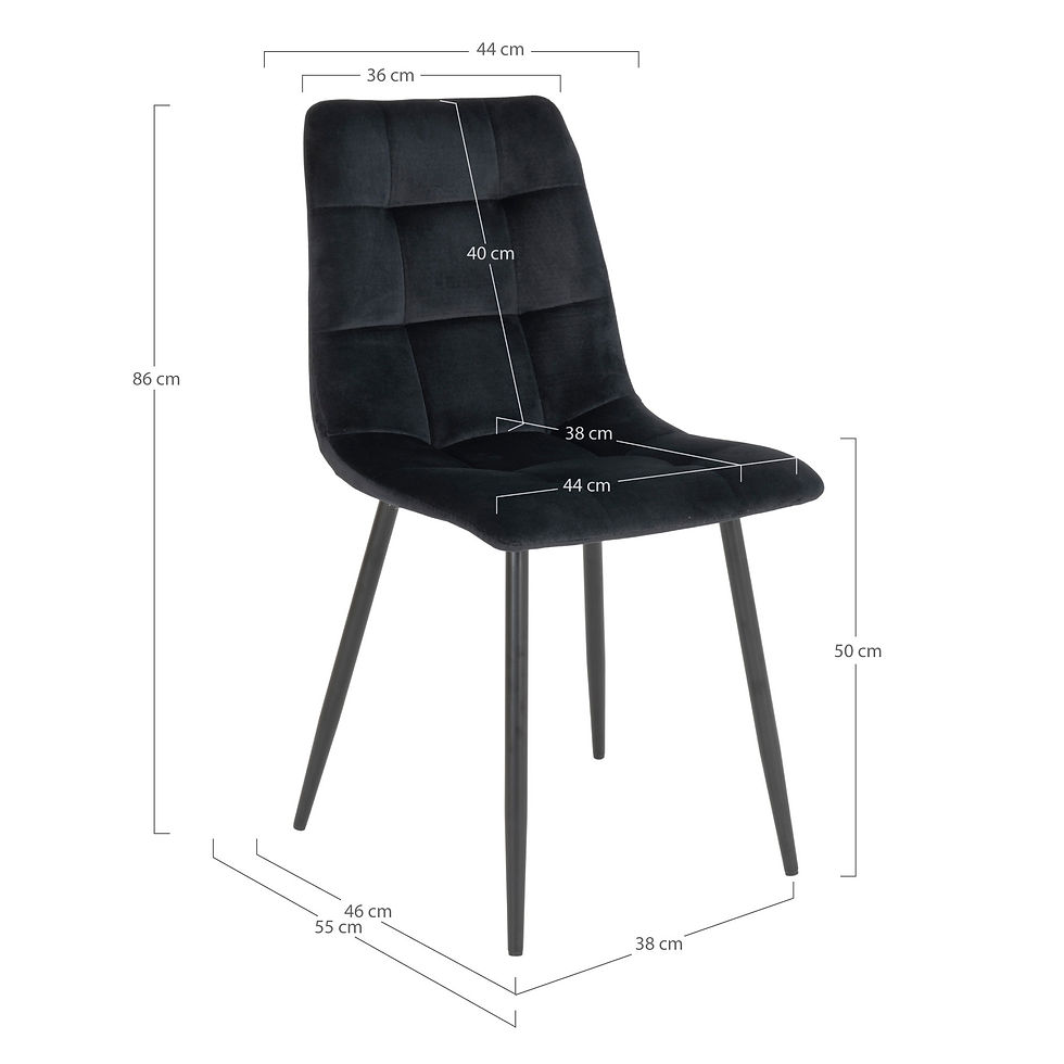 Miniatura: Set de 2 sillas de comedor Middlefart - Negro