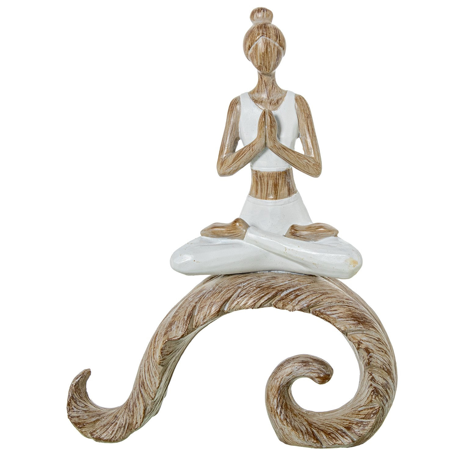 Yoga Pose Sculpture on Pedestal - Resin - 25 cm