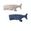 Thumbnail: Set of 2 Wall Plush - Beige & Dark Blue Belugas