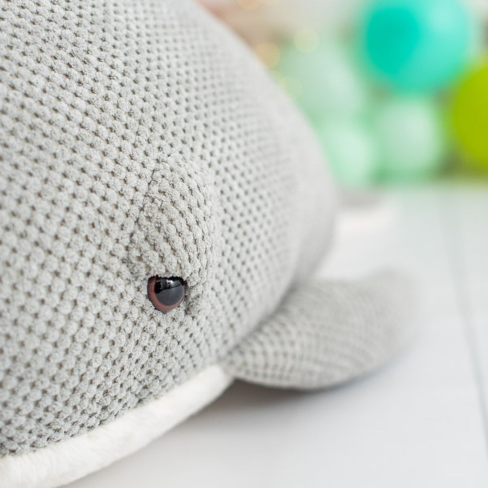Thumbnail: Whale Cotton Plush - Grey