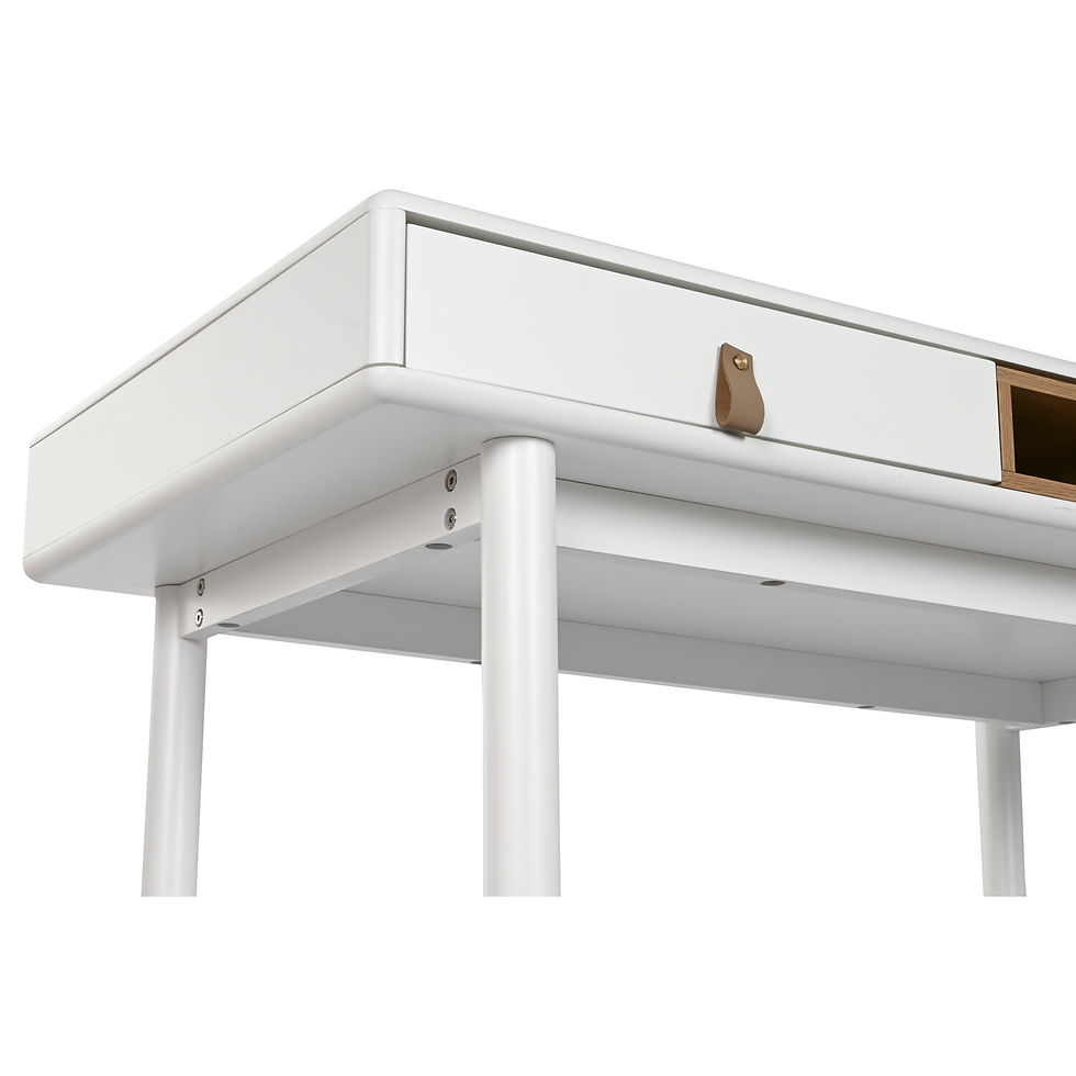 Thumbnail: White MDF and PU Desk - 120x60x75 cm