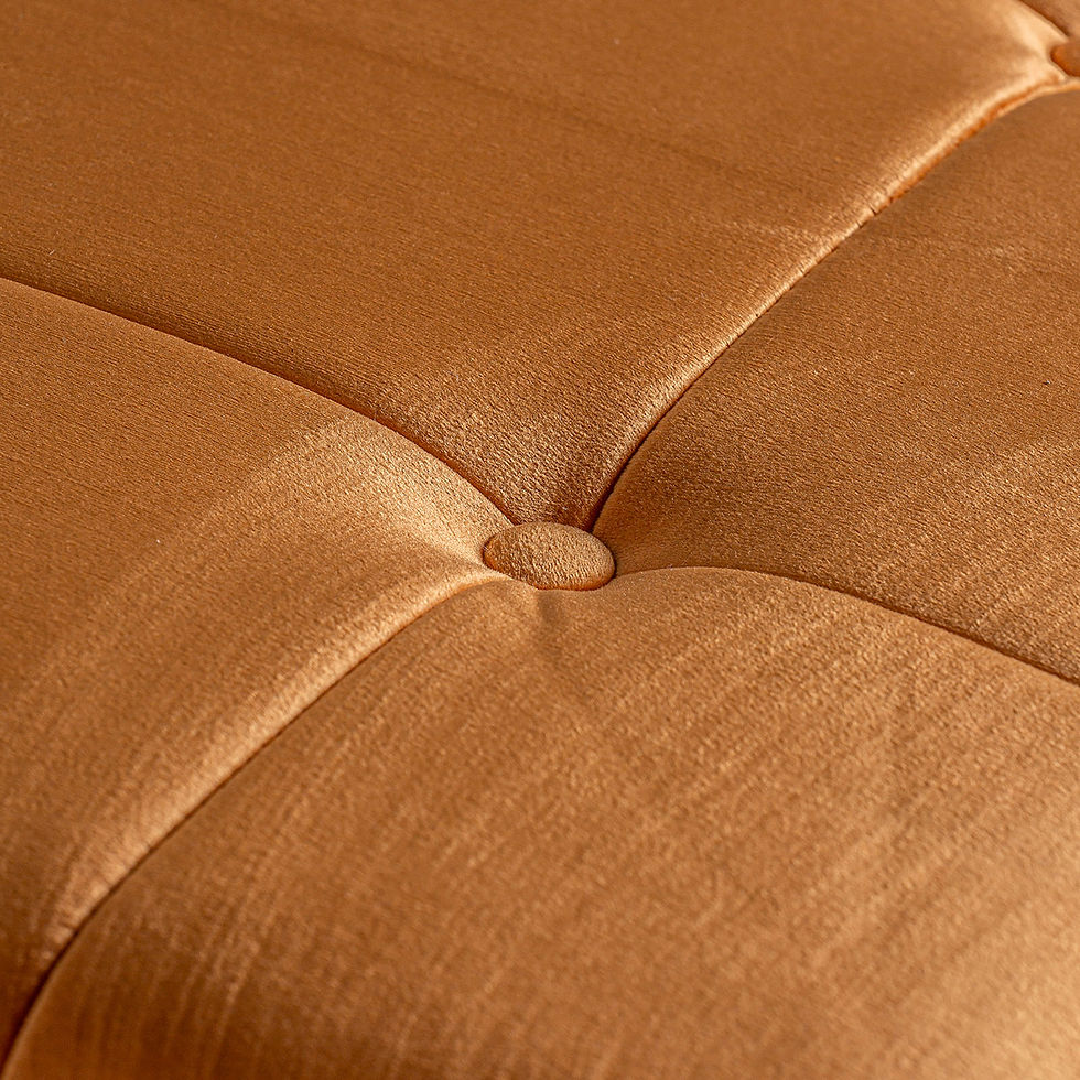 Miniatura: Banco Geloux - Veludo Ocre - 60×60×42 cm