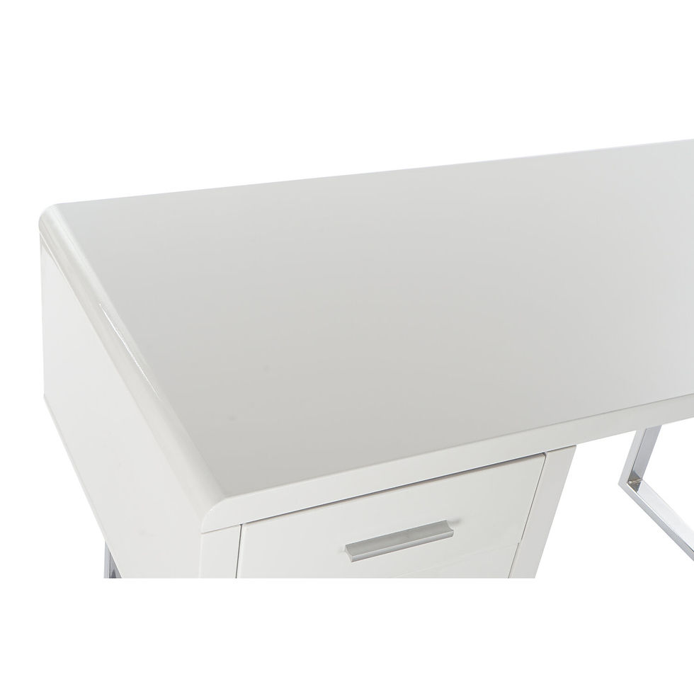 Thumbnail: White MDF and Chrome Desk – 120x55x76 cm
