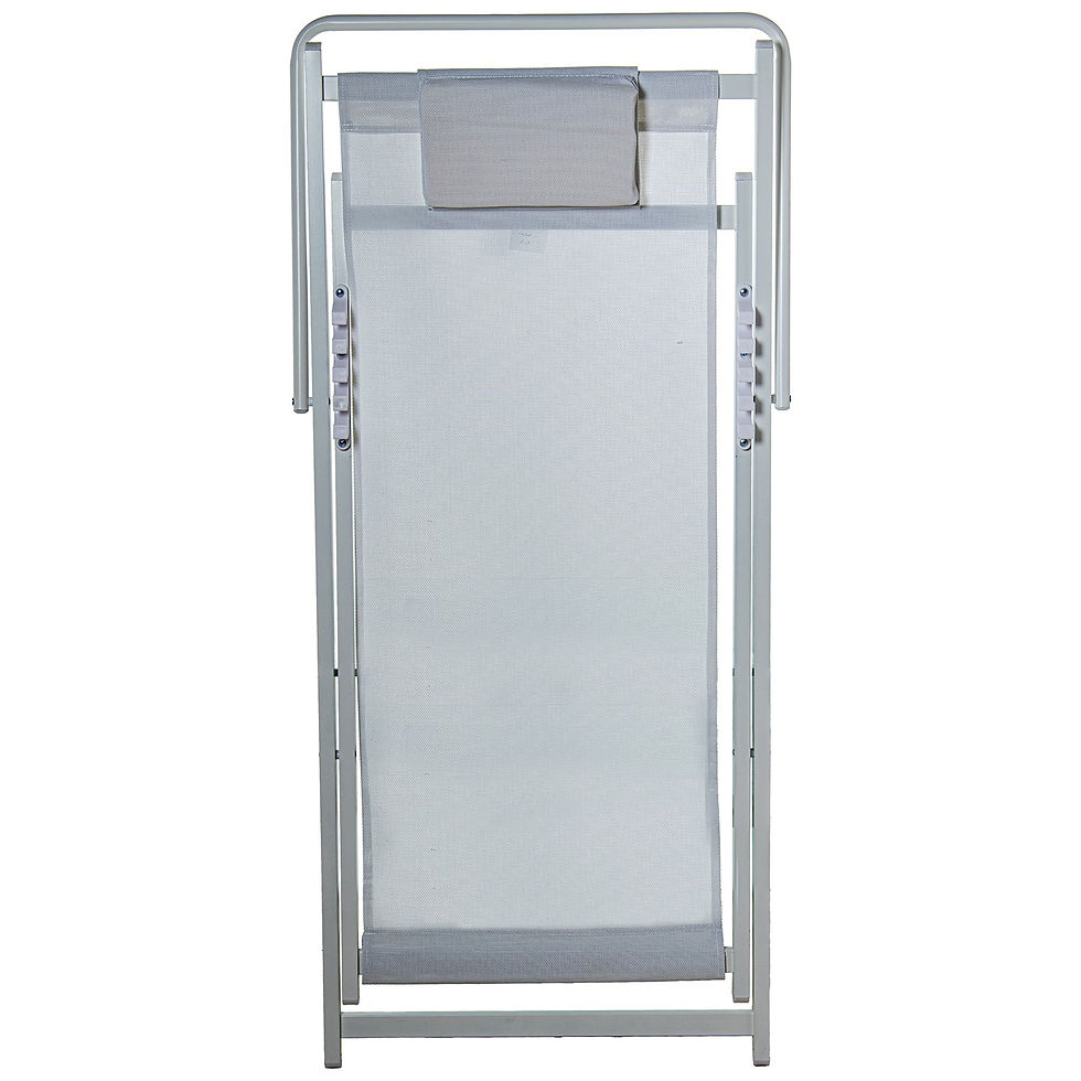Miniatura: Silla de Playa Plegable de Aluminio Blanco - 5 Posiciones