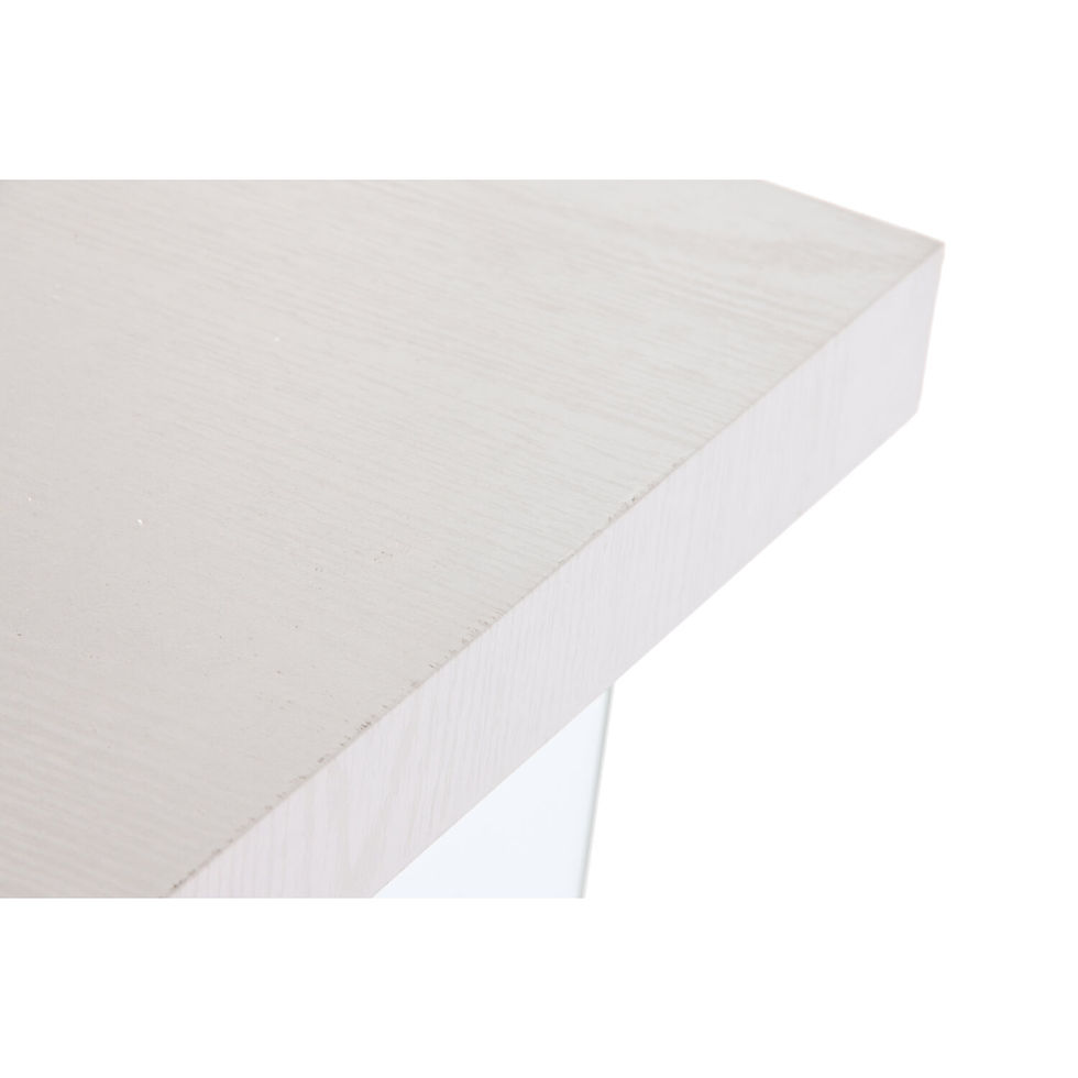 Thumbnail: White MDF and Tempered Glass Desk - 120x50x76 cm