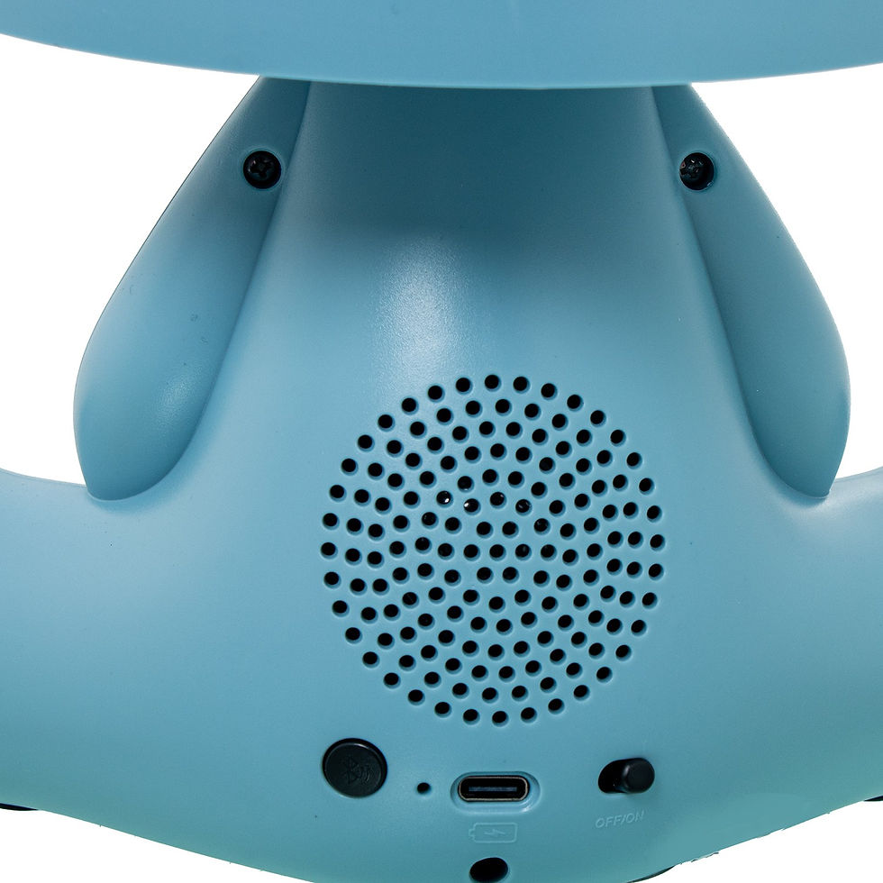 Miniatura: Lámpara de mesa LED Conejo Azul con altavoz Bluetooth - 27 cm