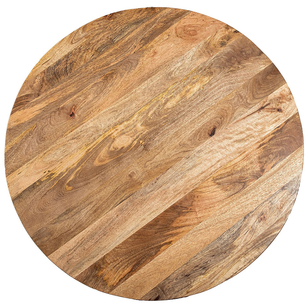 Thumbnail: Round Mango Wood Dining Table