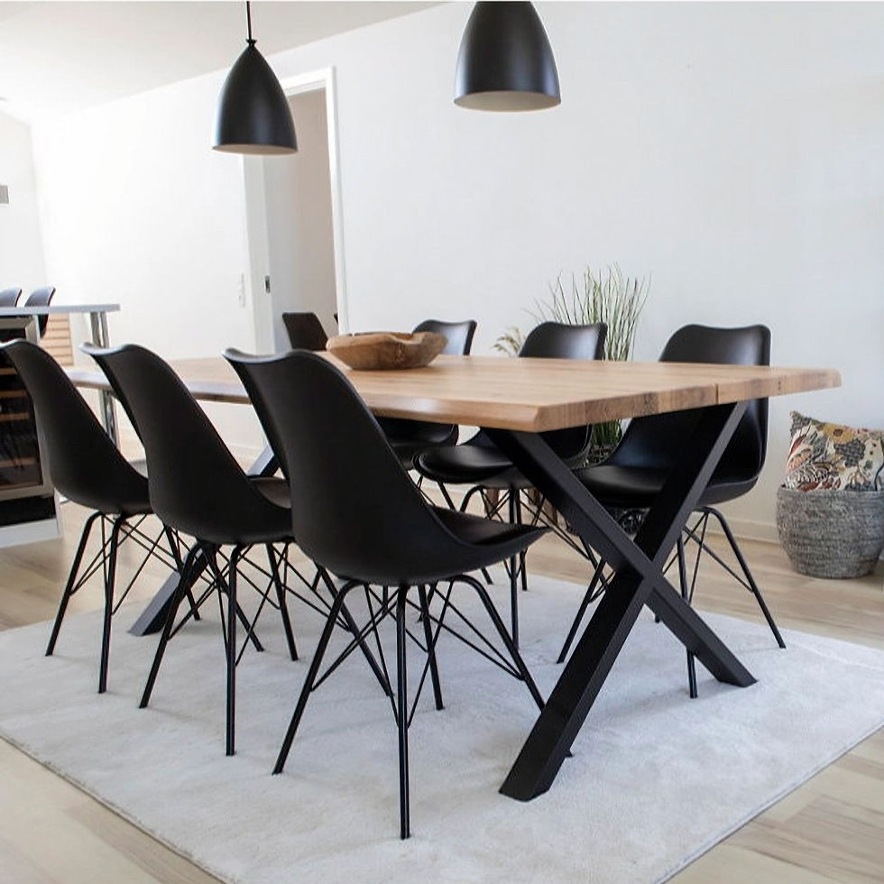 Miniatura: Set de 2 - Sillas de comedor Oslo - Negro