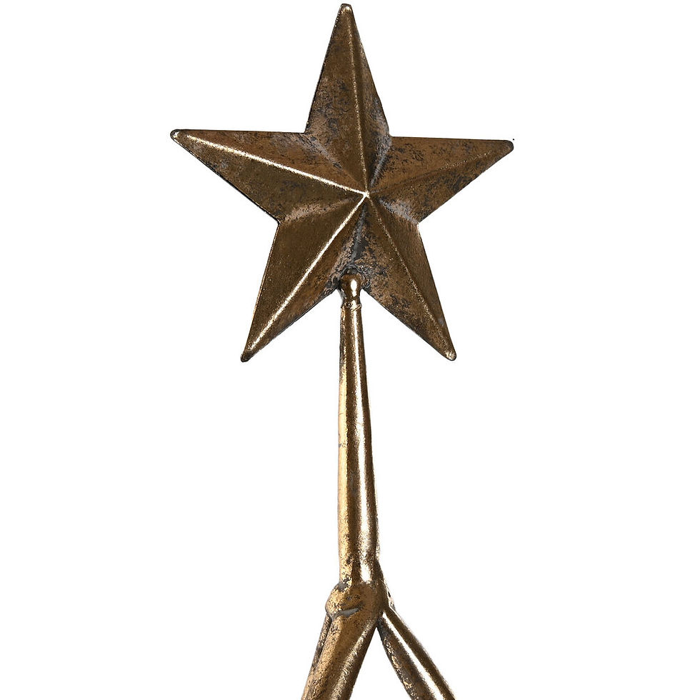 Miniatura: Fruteira de Metal Envelhecido de 3 Níveis - Design em Árvore - 43×43×79
