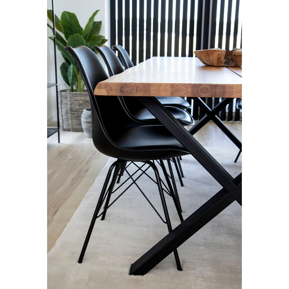 Miniatura: Set de 2 - Sillas de comedor Oslo - Negro