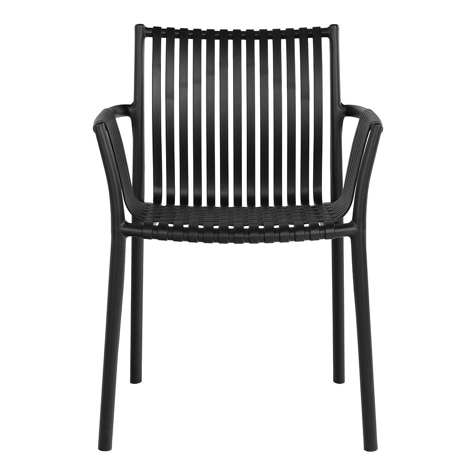 Thumbnail: Set of 4 Tulsa Garden Chairs - Black
