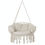 Thumbnail: Hanging Cotton Chair with Steel Frame and Large Cushion - 100×80×145 cm