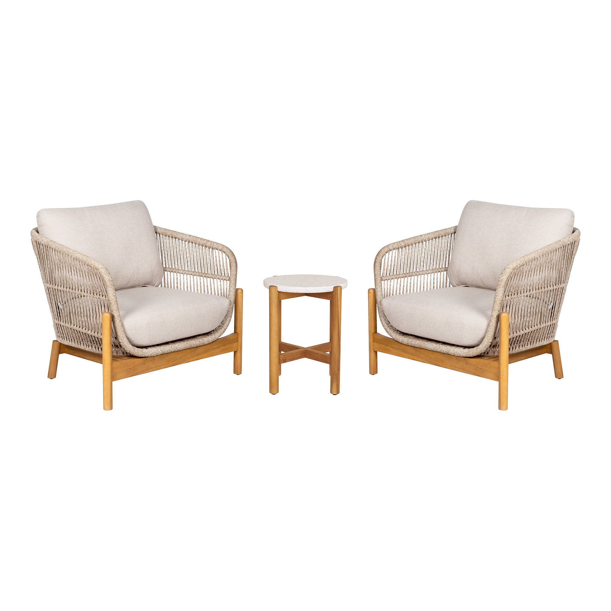 Conjunto de Jardim Terracina - 2 poltronas e 1 mesa de apoio
