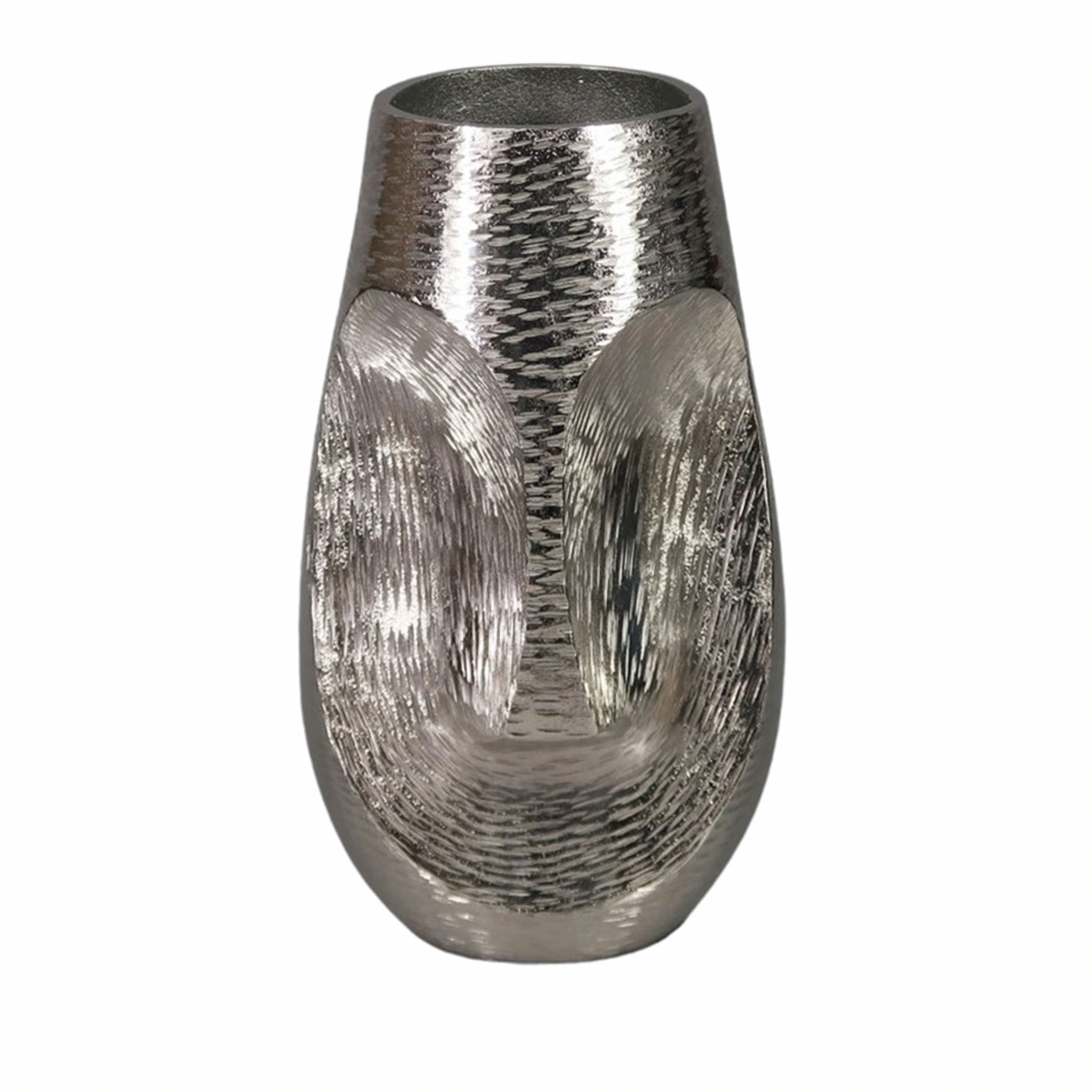 Jarrón de aluminio con diseño de rostro - 32 cm