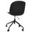 Miniatura: Cadeira de escritório preta com estrutura metálica e rodas