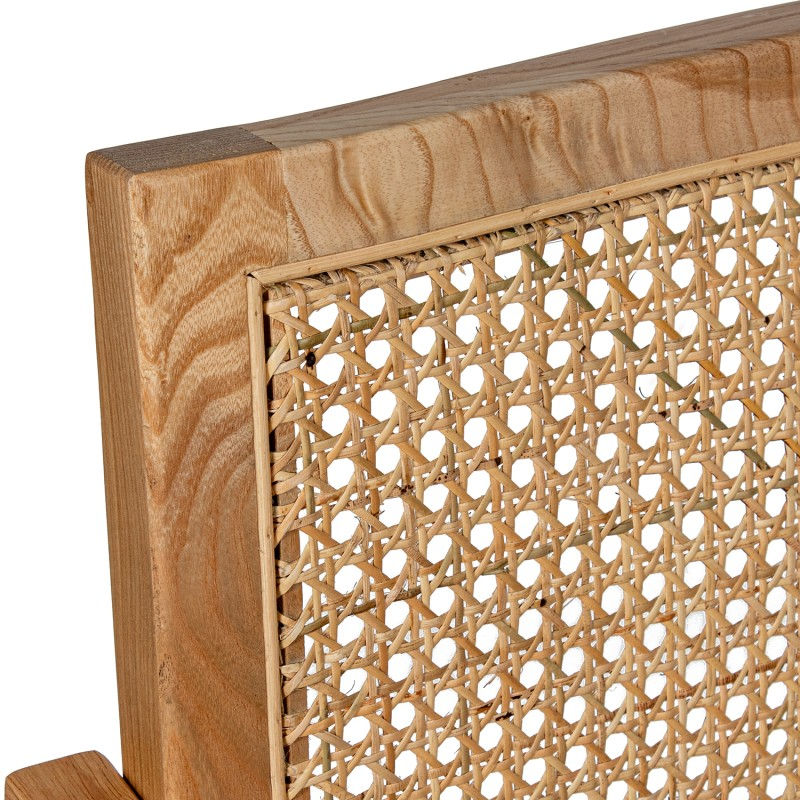 Miniatura: Sillón de madera y ratán natural