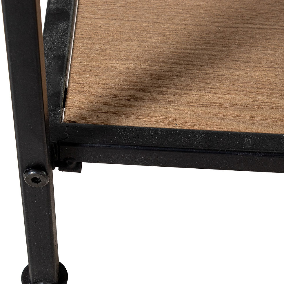 Miniatura: Estantería de 3 Baldas - Madera y Metal Negro