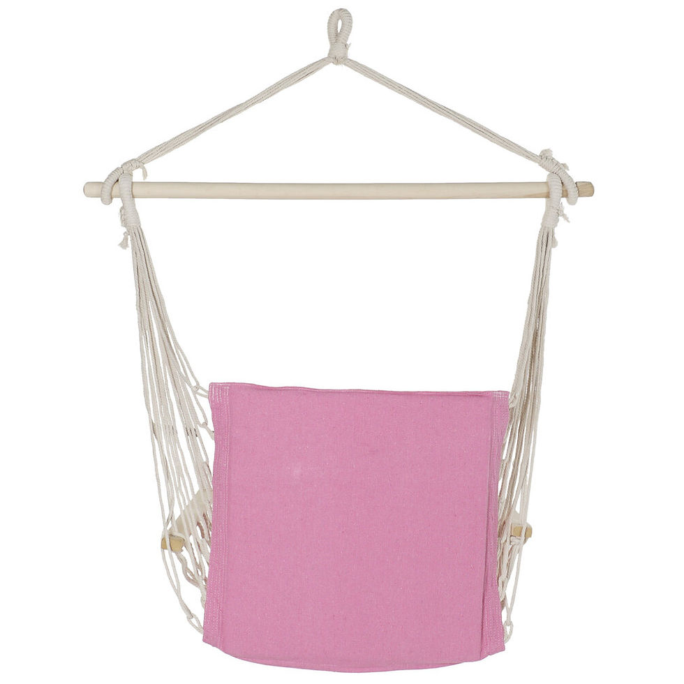 Miniatura: Silla Colgante de Algodón Rosa - 97×54×100