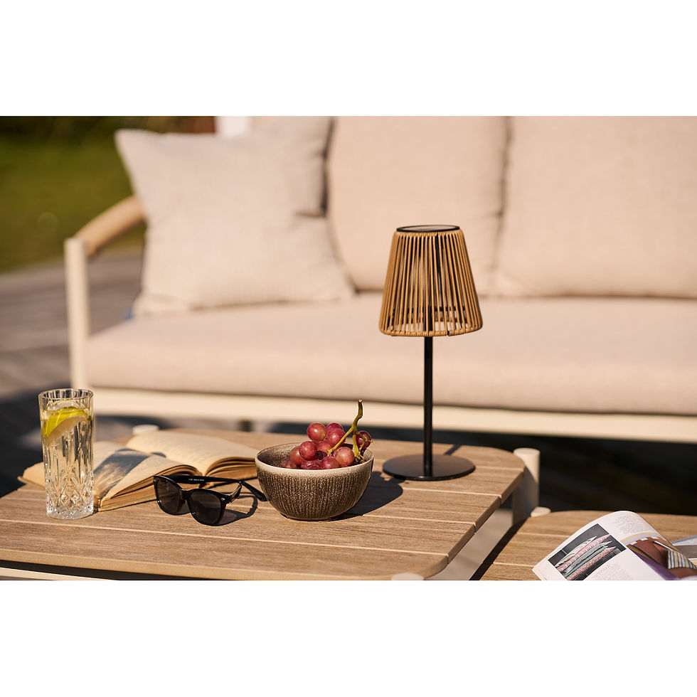 Thumbnail: Salford Solar Table Lamp - Rechargeable Outdoor Lamp - Ø13.5×30.5 cm