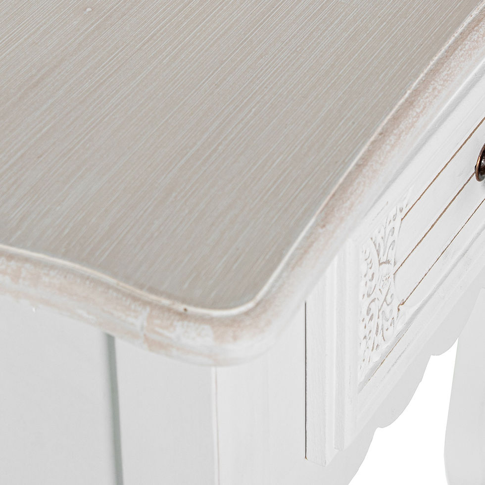Miniatura: Consola de Madera Blanco Décapé - 80×25×78 cm