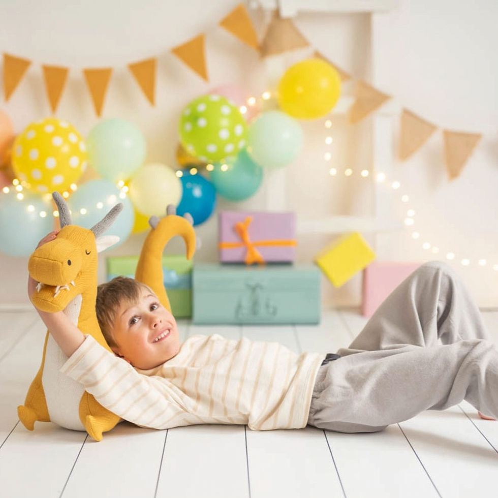 Thumbnail: Dragon Cotton Plush - Orange - 65x18x43