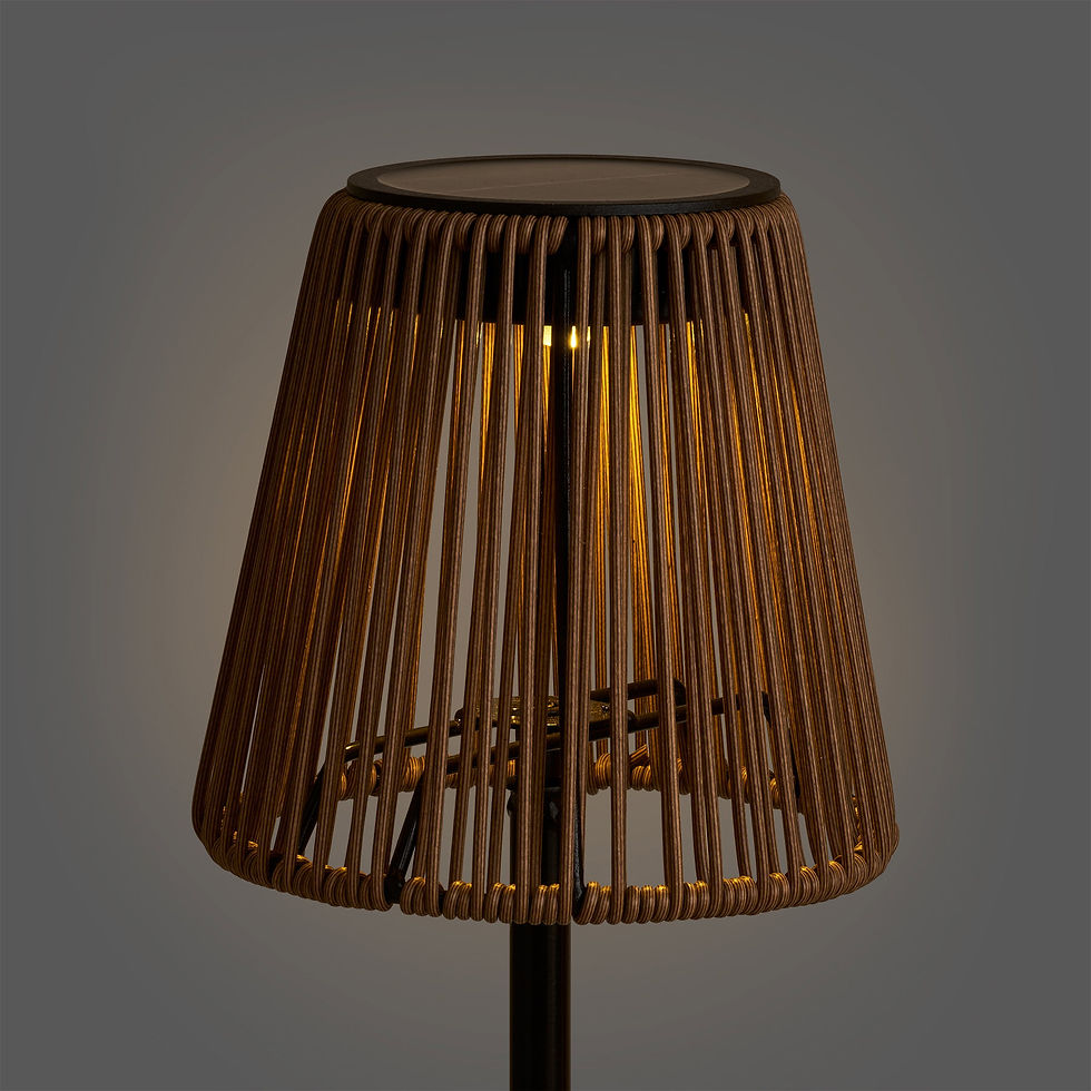 Thumbnail: Salford Solar Table Lamp - Rechargeable Outdoor Lamp - Ø13.5×30.5 cm