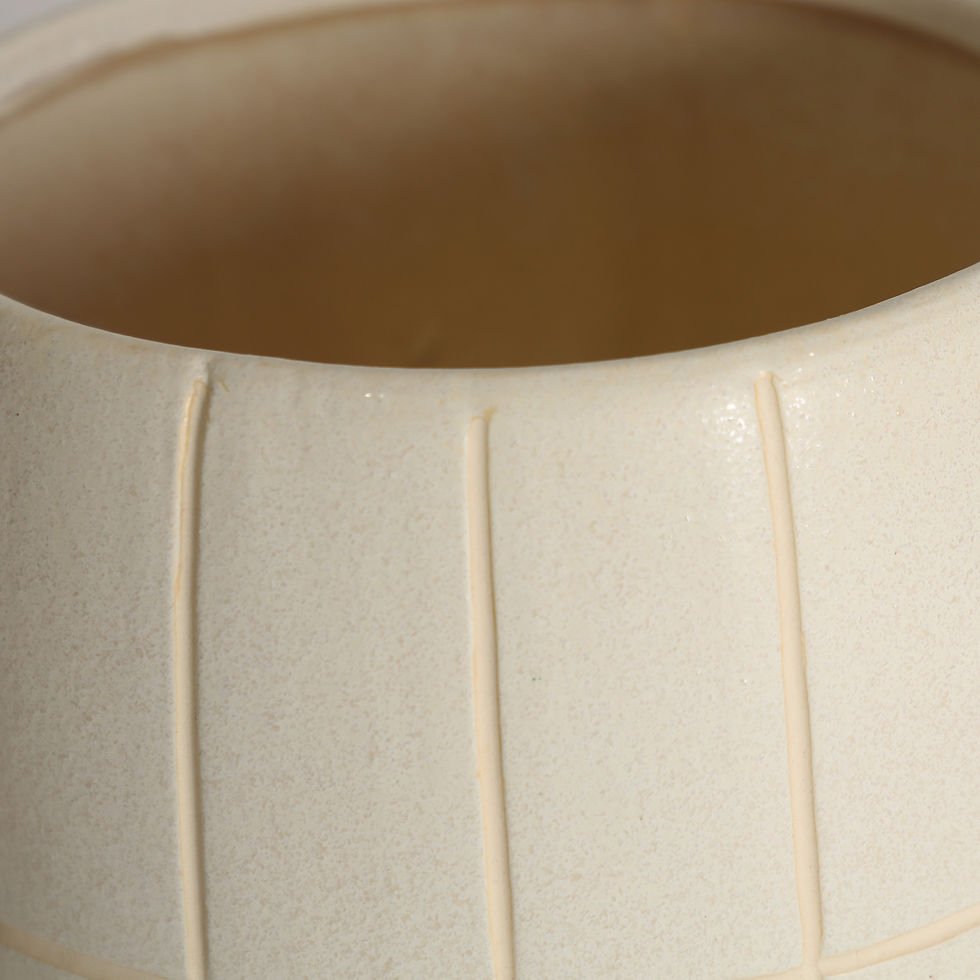 Miniatura: Vaso Chewy - Cerâmica Bege Mate - Ø24×22 cm