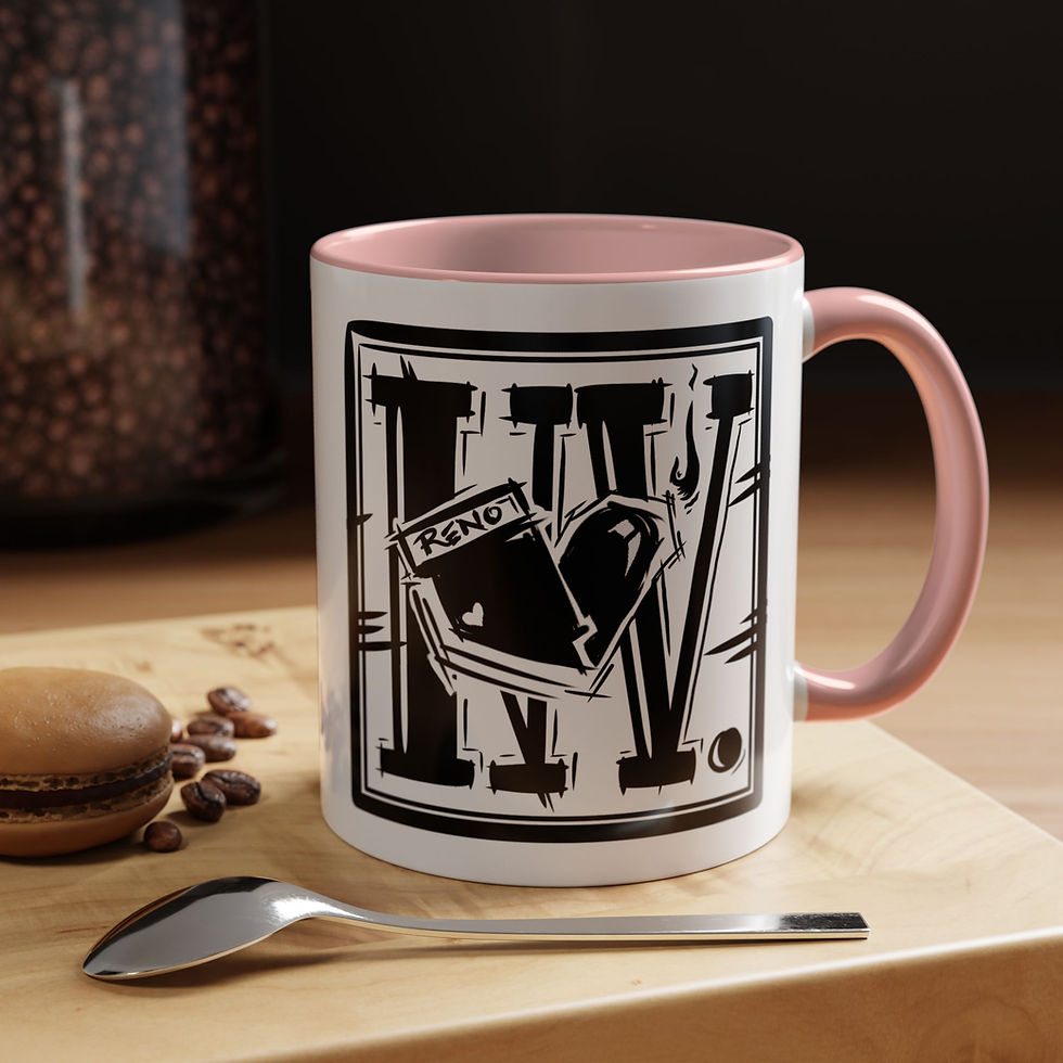 Thumbnail: Coffee Mug, Nevada Mornings, Reno NV, Battle Born, Unique Drinkware Coffee Lover