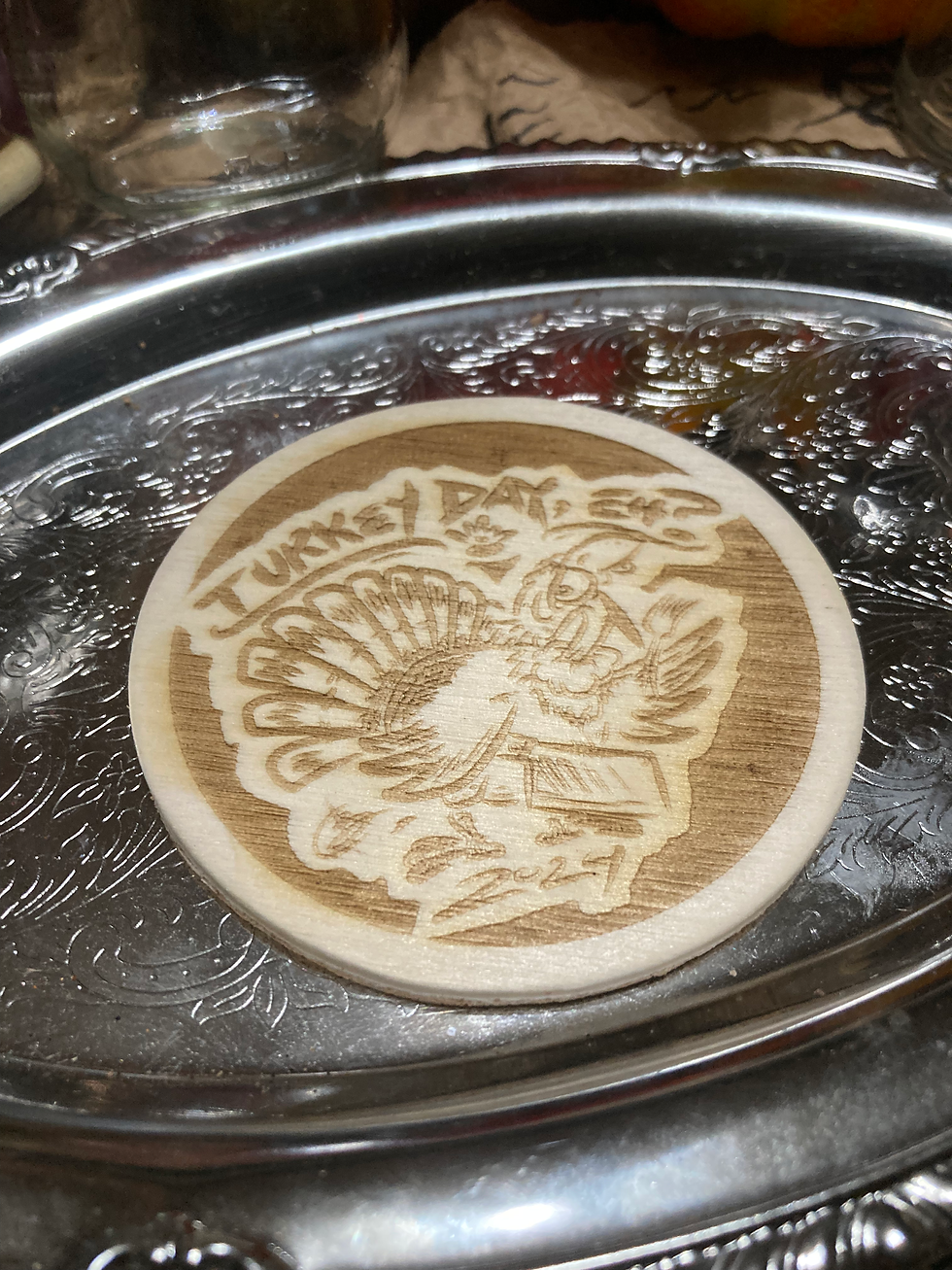 Thumbnail: Customizable Dorm-Size BassWood & Cork Coasters 3 1/4 " inch [6Set]  Personalize