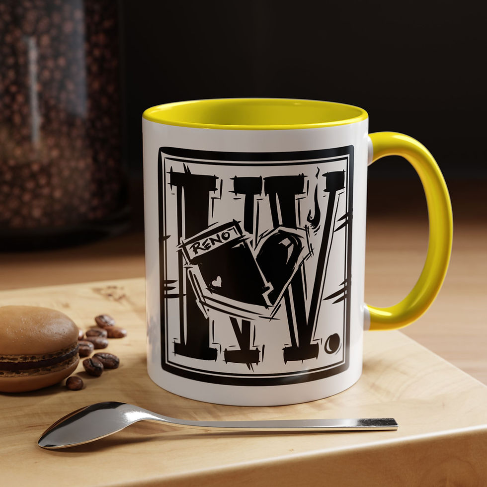 Thumbnail: Coffee Mug, Nevada Mornings, Reno NV, Battle Born, Unique Drinkware Coffee Lover