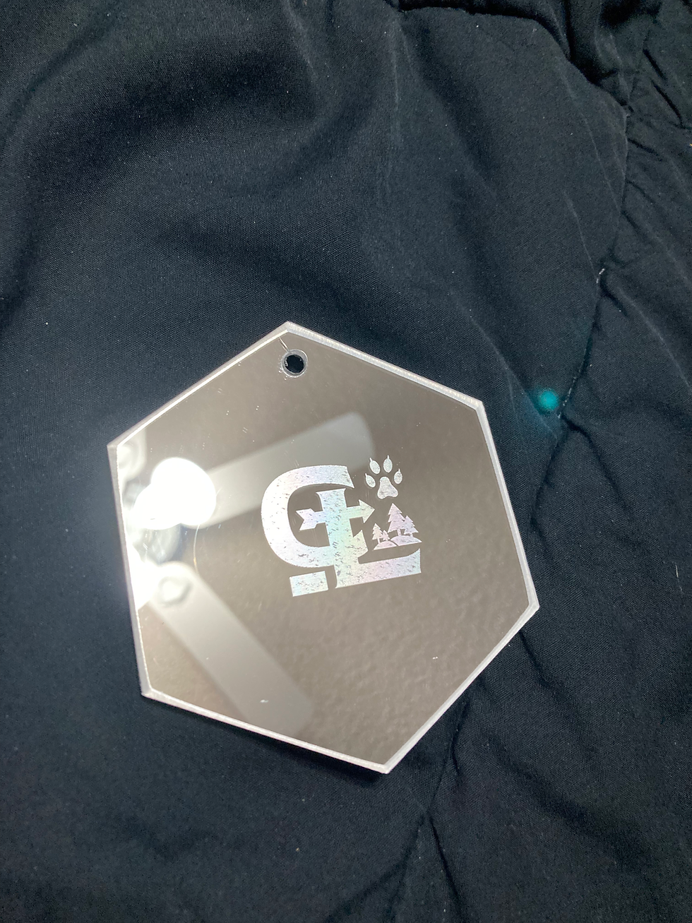 Thumbnail: Customizable Hexagon Mirror Coasters 4" inch [4 or 6 Set] Personalized Designs
