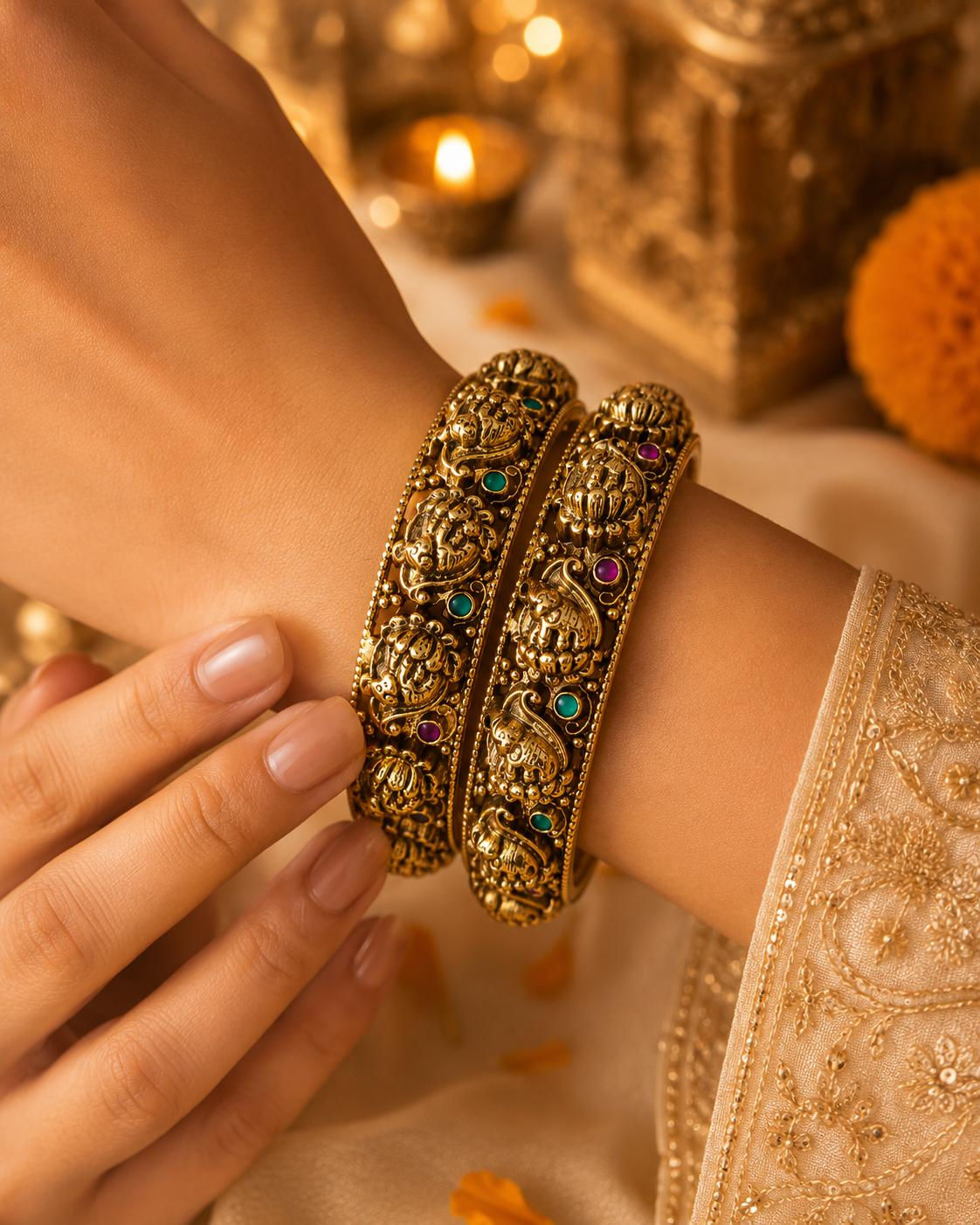 Gajashri Temple Bangles