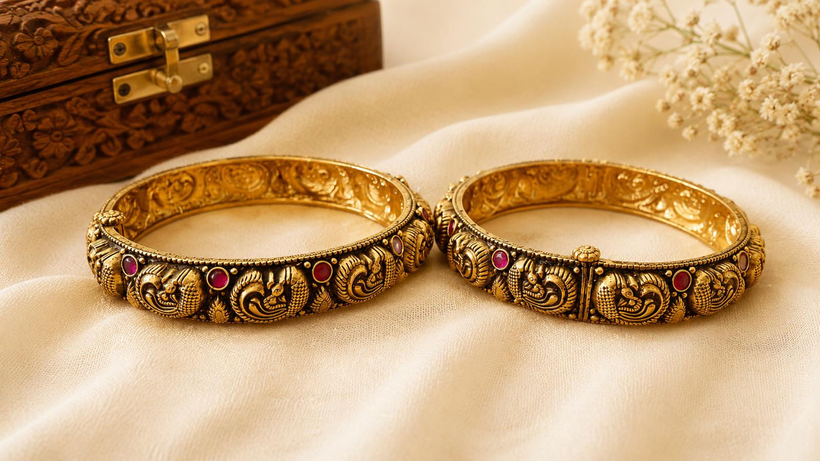 Mayurangana Temple Bangles