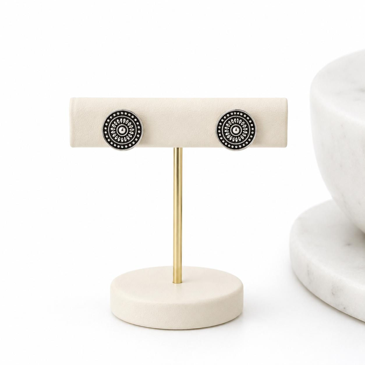 Sunburst Circle Stud