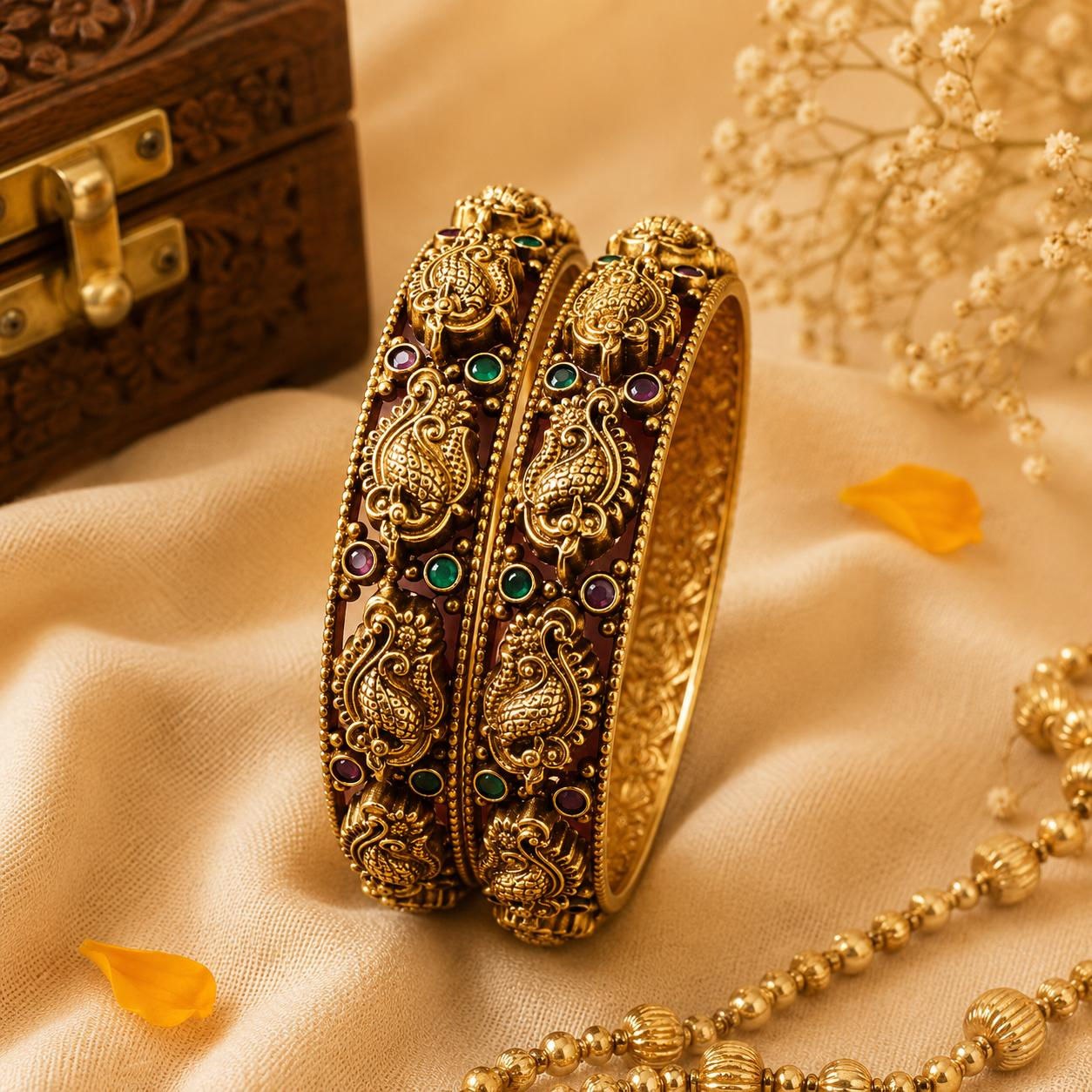 Mayurvallari Temple Bangles