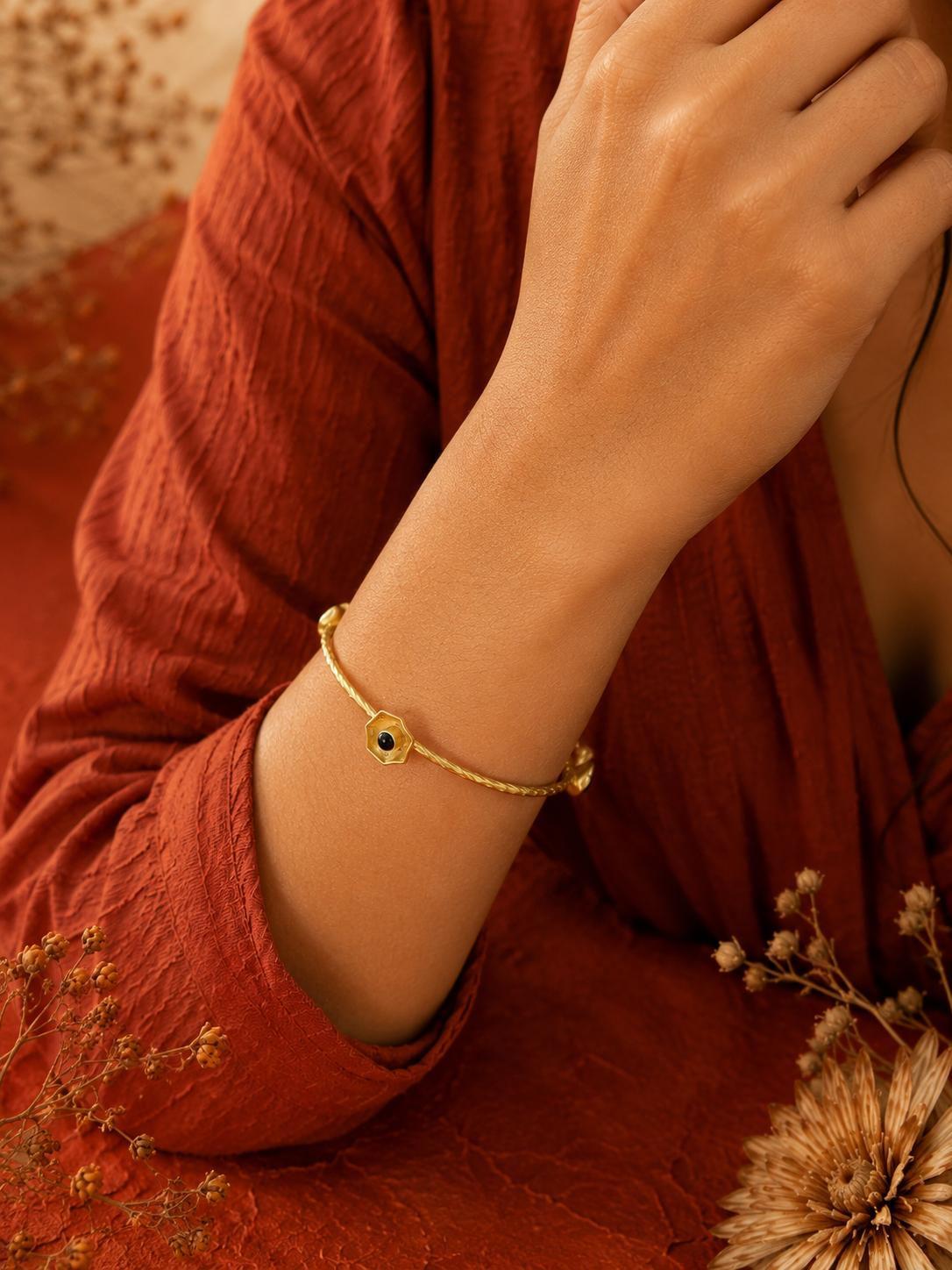 Midnight bloom bangle