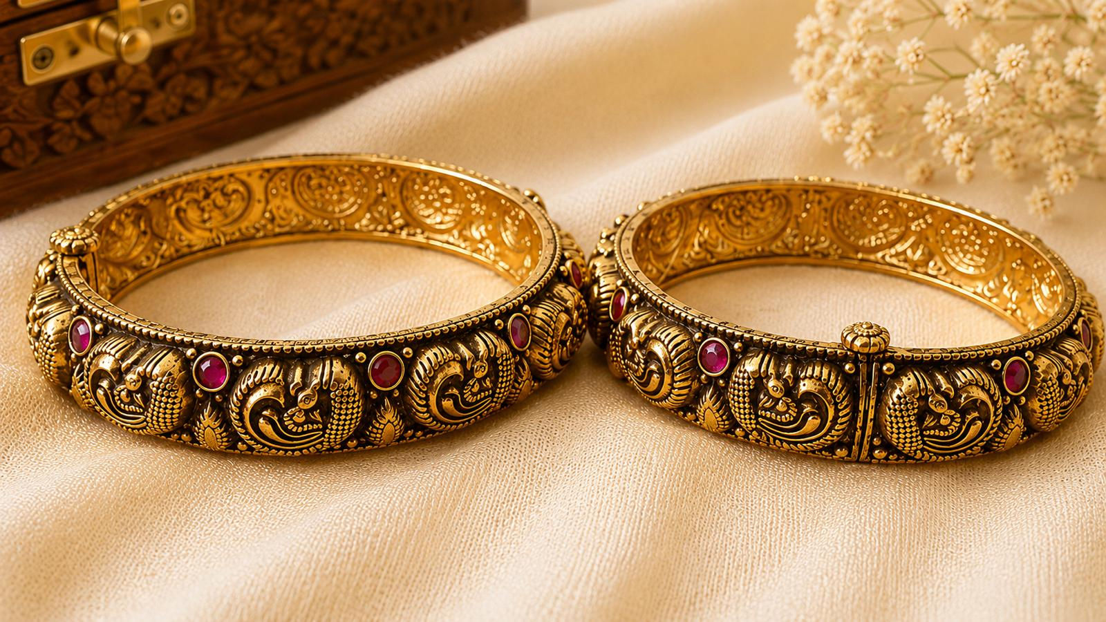 Mayurangana Temple Bangles