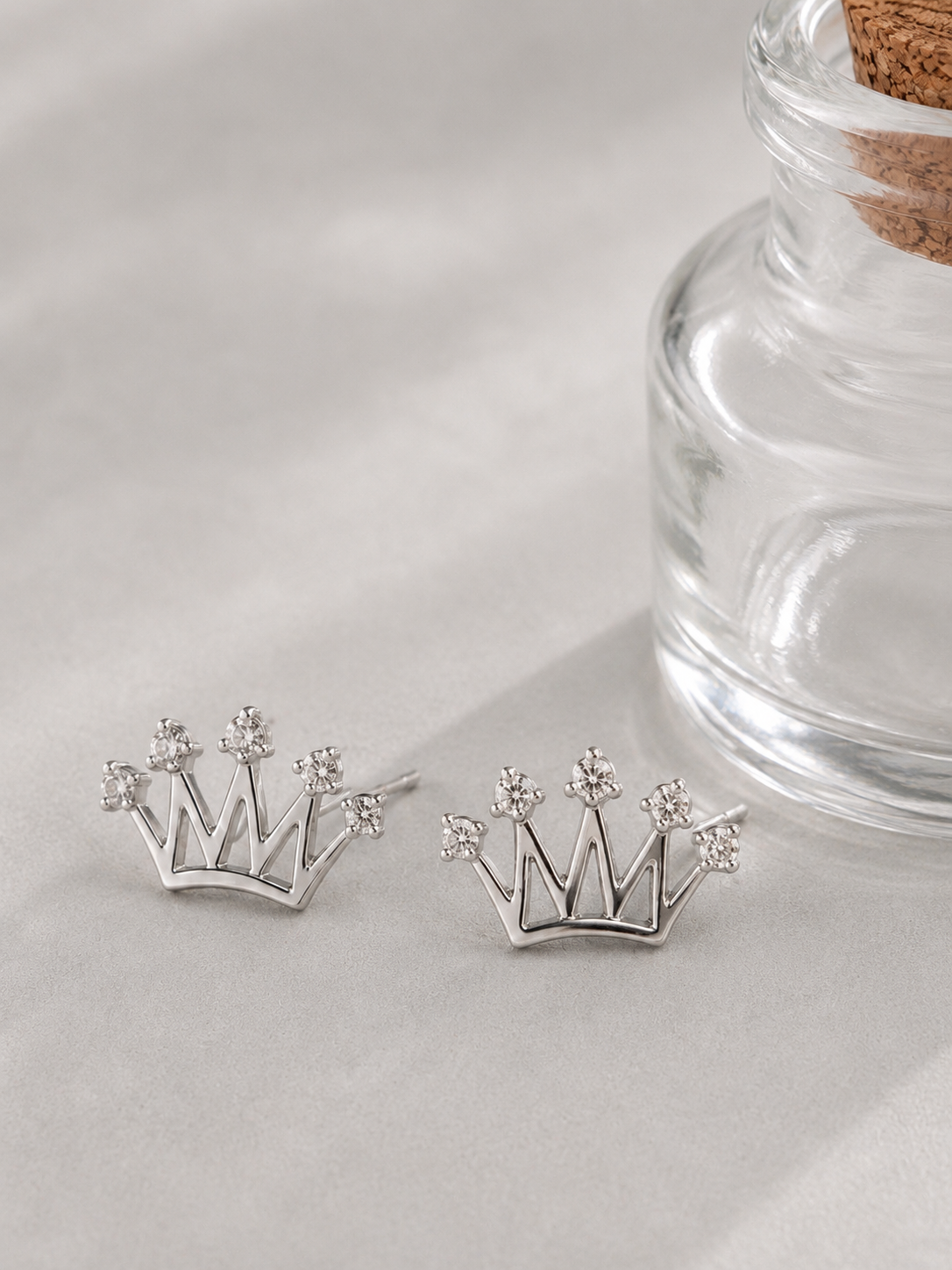 Royal Spark Crown Studs